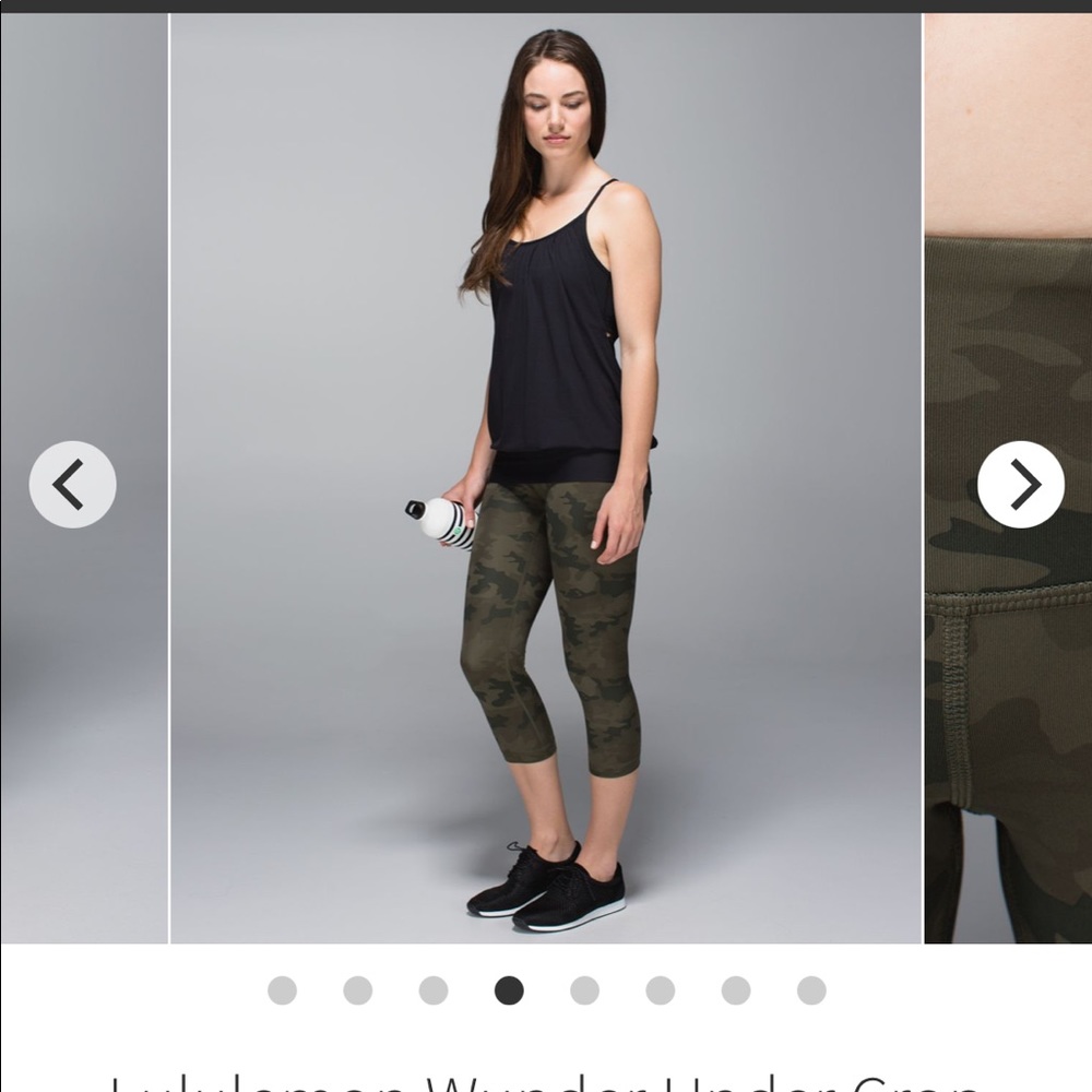 Lululemon Wunder Under Green Camo Print